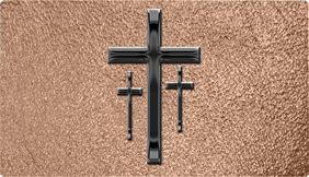 DNSEMP-C-517-BK-SH-BZ Empire Corner Black 3 Crosses Shim Bronze